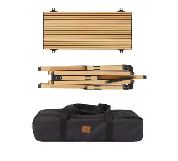 4 Стол туристический Naturehike складной, 86х60х44 см, с Х-образными ножками, бежевый