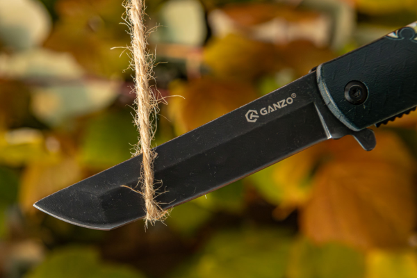 Нож GANZO, G626-BS Черный Самурай, длина клинка 96 мм