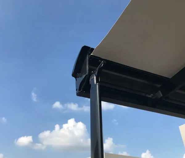 2 Маркиза автомобильная РИФ 4,0х2,5 м кассетная, привод механический, электромотор, корпус черный