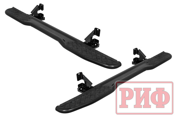 Пороги РИФ силовые Toyota Land Cruiser Prado 120 черные