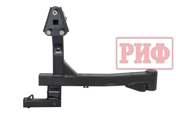 Бампер задний силовой/защита штатного бампера РИФ Renault Duster 2021+ c квадратом под фаркоп, калиткой и подсветкой номера