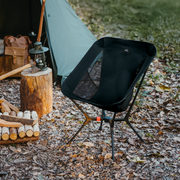 Кресло туристическое Naturehike Yamami YL01 складное, 55х54х73,5 см, до 180 кг, черное