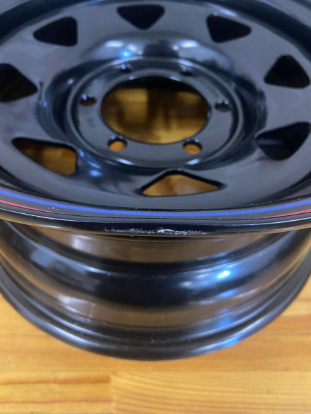 1 Диск усиленный Тойота Ниссан стальной черный 6x139,7 8xR16 ET0 (треуг. мелкий) (уценка)