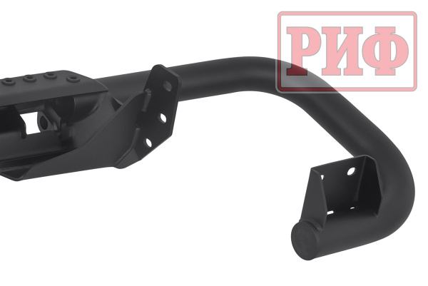 Бампер задний силовой/защита штатного бампера РИФ УАЗ Патриот 2015+ с квадратом под фаркоп, стандарт