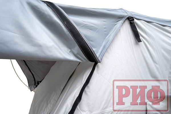 Палатка на крышу автомобиля РИФ Hard RT03-165W, корпус черный, тент серый