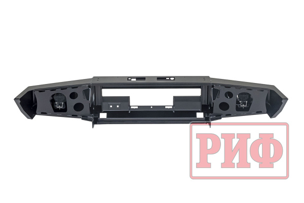 Бампер РИФ передний Toyota Land Cruiser 76/78 2007+ c доп. фарами, под штатную лебедку