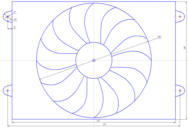Вентилятор радиатора РИФ электрический для УАЗ