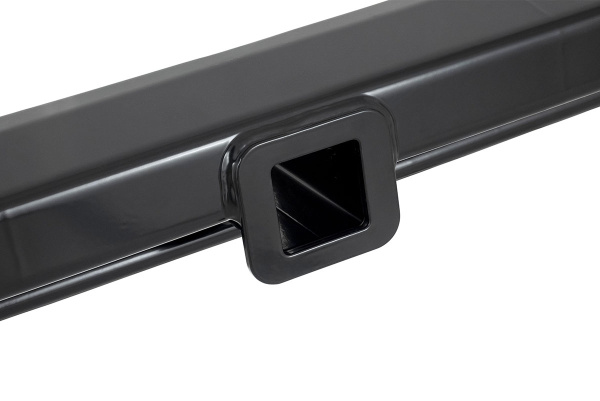 Бампер передний силовой/защита штатного бампера РИФ Renault Duster 2015-2020 с квадратом под фаркоп и защитой радиатора