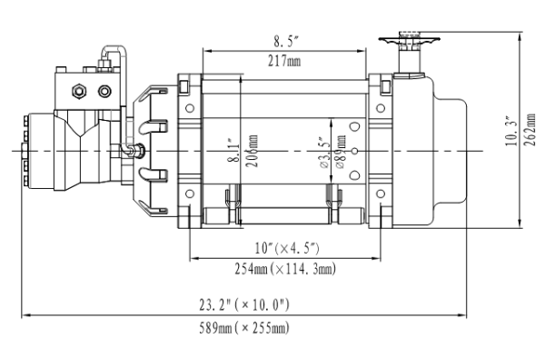 Лебёдка гидравлическая Runva 15000 lbs 6800 кг