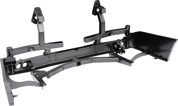 Бампер РИФ силовой задний Toyota Land Cruiser 105 с квадратом под фаркоп, 2-мя калитками, фонарями, подсветкой номера