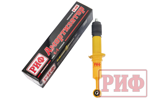 Амортизатор усиленный РИФ передний Toyota Hilux 2005-2014, Sollers ST6, Jac T6, T9 штатный и лифт 0-45 мм