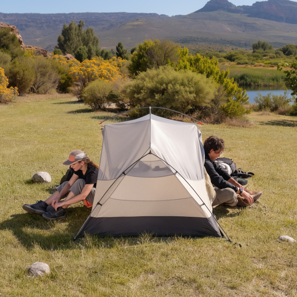 Палатка Naturehike Mongar PRO 2-местная, алюминиевый каркас, коричневая
