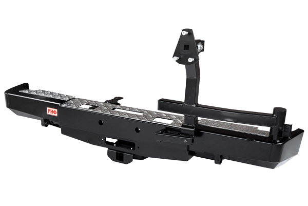 Бампер РИФ задний ГАЗ Соболь с площадкой под лебёдку, квадратом под фаркоп и калиткой