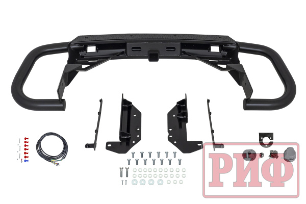 Бампер РИФ силовой задний Haval H5 c квадратом под фаркоп