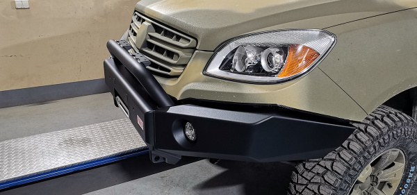 Бампер РИФ силовой передний JAC T6, SOLLERS ST6 под штатные фары, с центральной защитной дугой, стандарт