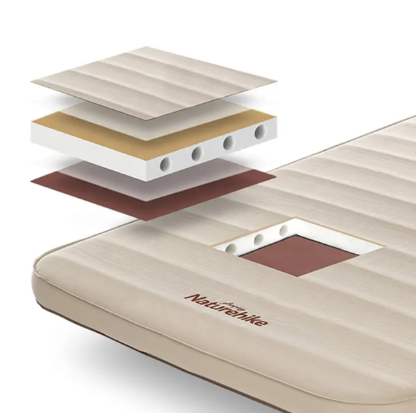 1 Коврик надувной Naturehike C10, двойной 200х132х10 cм, бежевый