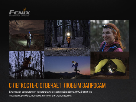 6 Фонарь налобный FENIX HM23