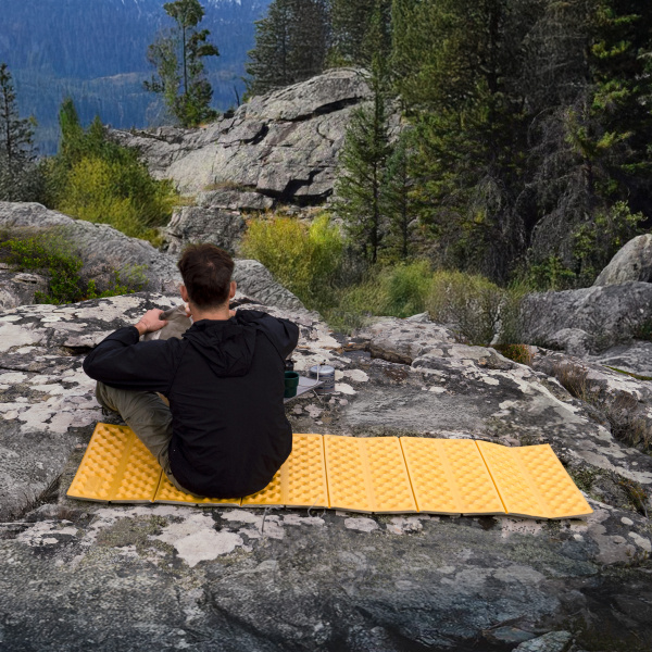 Коврик туристический Naturehike 185х56х2,5 см. IXPE, желтый