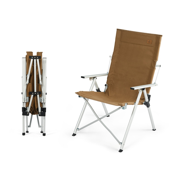 Кресло туристическое Naturehike складное, регулируемое, темно-коричневое, до 140 кг