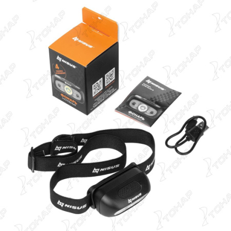 91 Фонарь налобный NISUS 200 LM, IP44, USB