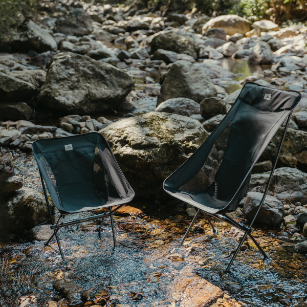 Кресло туристическое Naturehike Stellaluna L04 складное, черное, высокая спинка, до 150 кг