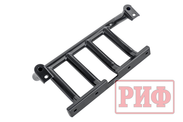 Бампер передний силовой/защита штатного бампера РИФ УАЗ Патриот 2015+ с квадратом под фаркоп и защитой рулевых тяг стандарт