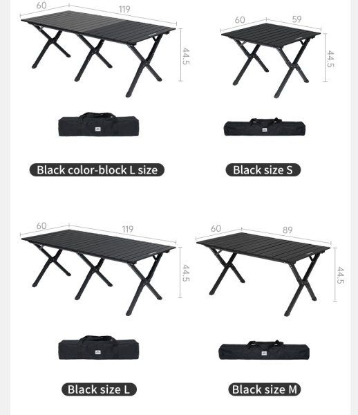 1 Стол туристический Naturehike Star Jane T01 складной, 119х60х44,5 см, с Х-образными ножками, черны