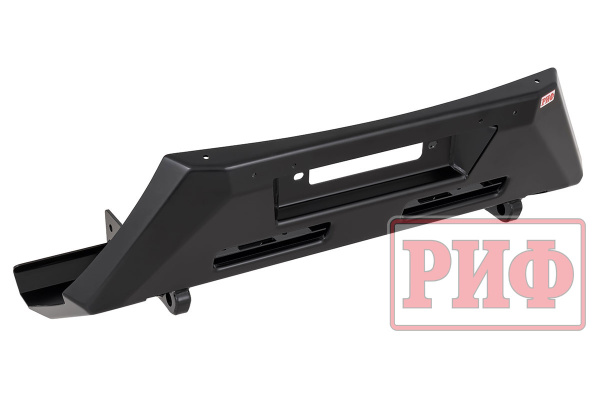 Полубампер передний силовой/защита штатного бампера РИФ для УАЗ Патриот 2015+ с защитой рулевых тяг (центр. часть)