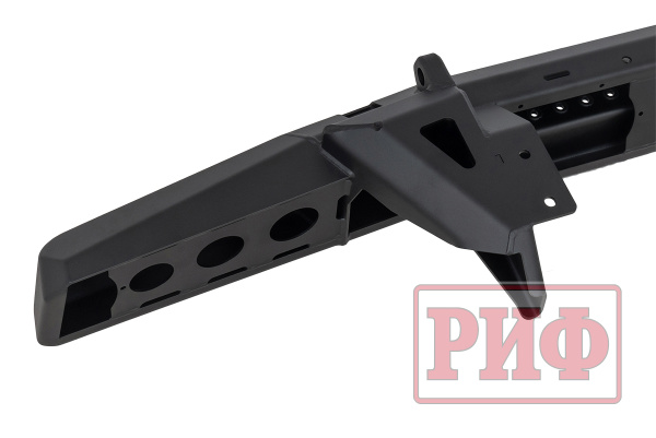 Бампер РИФ силовой задний для ГАЗ Соболь NN 4x4 с фонарями, возможностью установки фаркопа, стандарт