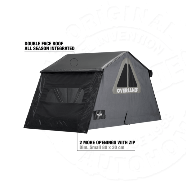 3 Палатка на крышу автомобиля AUTOHOME OVERLAND LARGE, тент песочный, лестница 220 мм