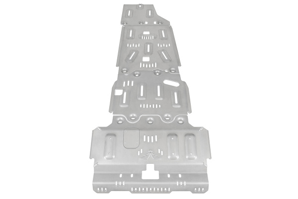 Защита Falcon радиатора, картера, РК, КПП для Toyota Land Cruiser Prado 250, (2.4T бензин), алюминий 8 мм