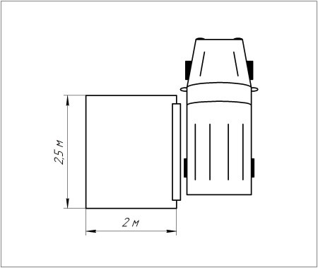 Маркиза автомобильная РИФ 2,5х2,5 м