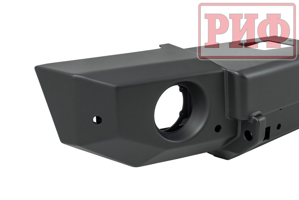 Бампер РИФ силовой передний Jeep Wrangler JL 2018+ под штатные фары, без защитной дуги (для а/м с низкими перед. крыльями)