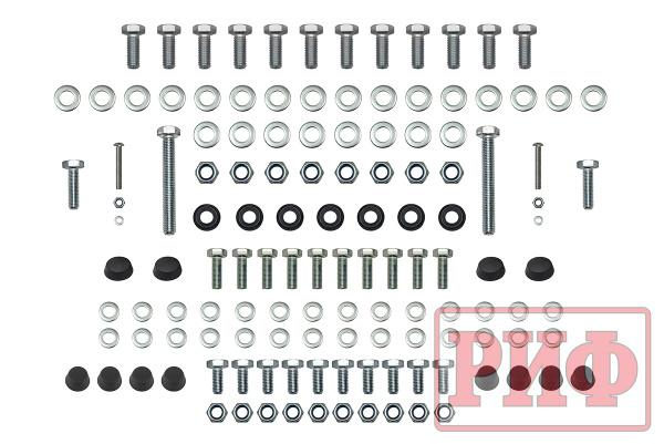 Полубампер РИФ с площадкой под лебедку, защитой радиаторов и буксирными проушинами для TANK 400
