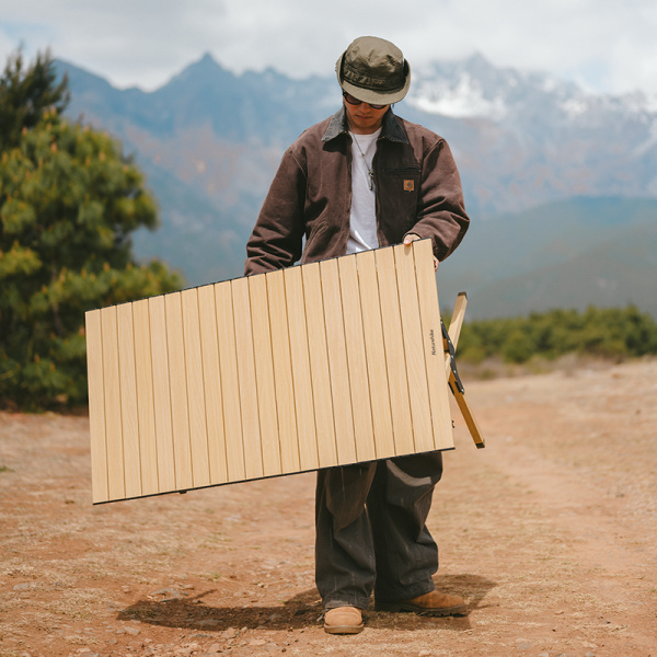 Стол туристический Naturehike Star Jane L01 складной, 150х70х55 см, с Х-образными ножками, бежевый
