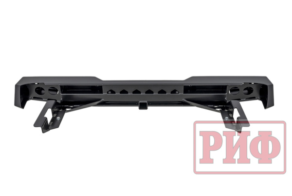 Бампер РИФ силовой задний Toyota Hilux 2005-2014 с квадратом под фаркоп и фонарями