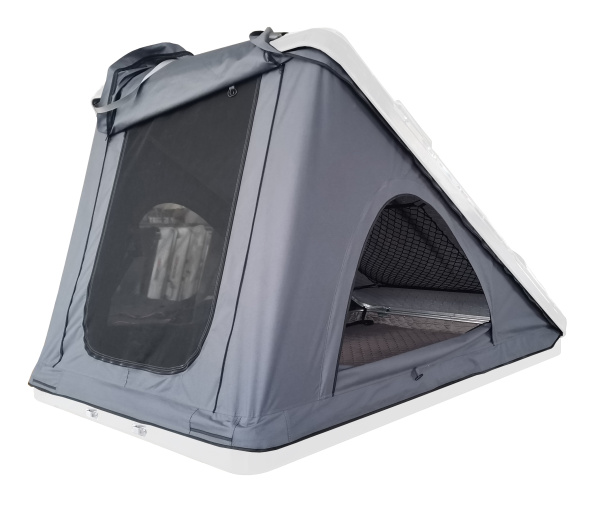 Палатка на крышу автомобиля РИФ Hard RT05-125W, корпус белый, тент светло-серый, 210х125х150