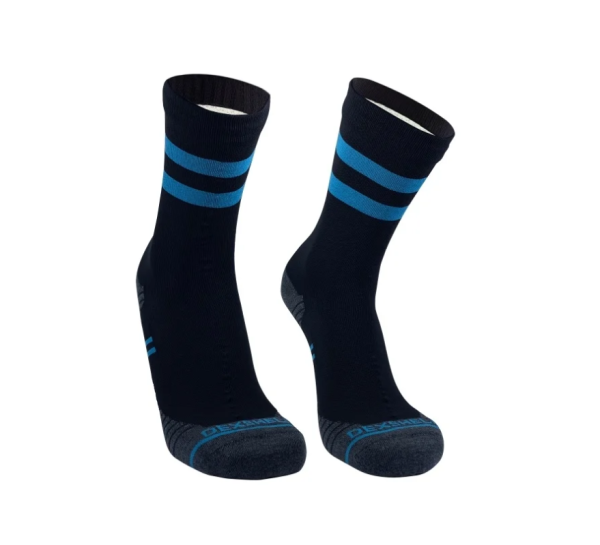 Термоноски DexShell Running Lite черный/голубой L (43-46) водонепроницаемые