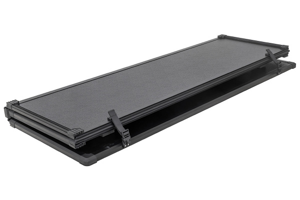 Крышка кузова РИФ для JAC T8 / Sollers ST8, трёхсекционная 1590х1600 мм, алюминиевая, черная