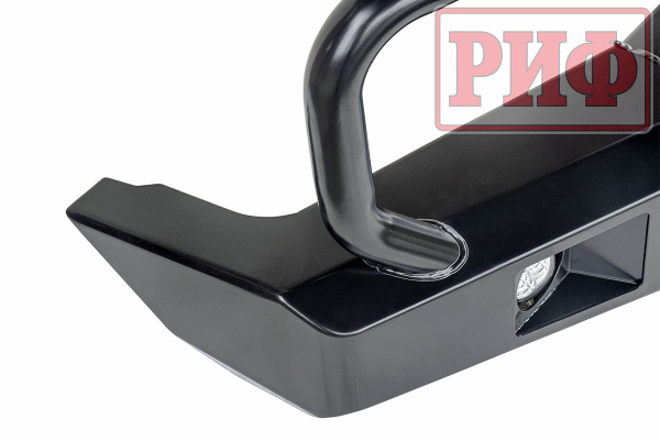 Бампер РИФ силовой передний Toyota Land Cruiser 76/78/79 2007-2024 c доп. фарами и защитной дугой, под штатную лебедку и расширители арок