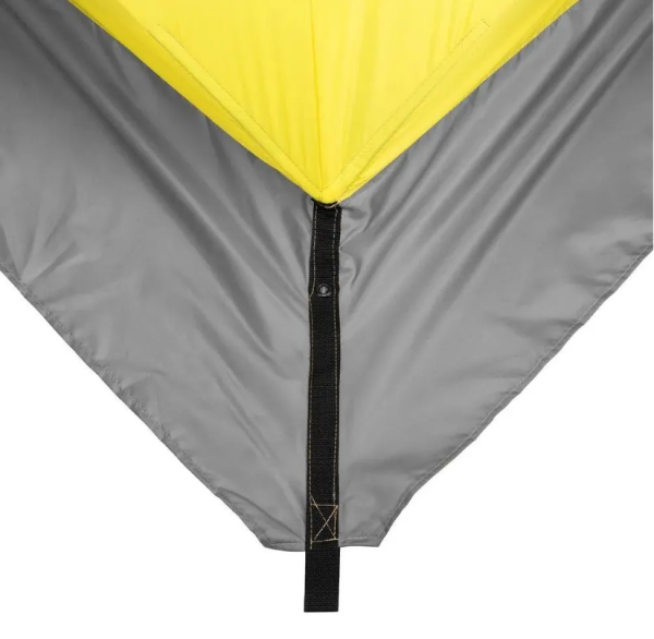 1 Палатка зимняя PREMIER утепл. Куб ЛОНГ-3 желтый/серый