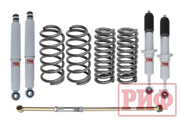 Лифт-комплект РИФ газовый Toyota Land Cruiser Prado 120, FJ Cruiser 45 мм средний