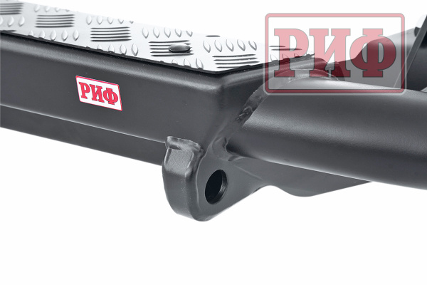 Бампер РИФ задний силовой/защита штатного бампера Mitsubishi Pajero Sport 2015-2020 c квадратом под фаркоп