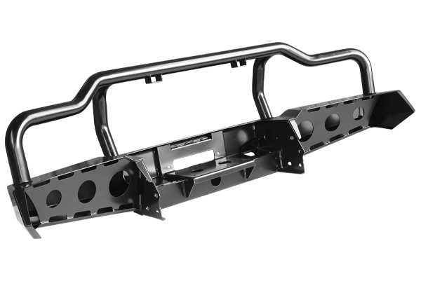 Бампер РИФ силовой передний УАЗ Буханка усиленный, c площ. под лебёдку, с низкой защитной дугой, лифт 65 мм