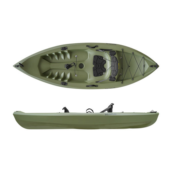 Каяк SEAFLO  Big Pike рыболовный 8 (244 см), оливково-зеленый
