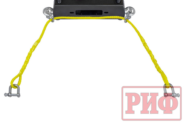 Лебёдка переносная РИФ 9.5XS c площадкой на цепях и проводами (в сборе) синтетический трос