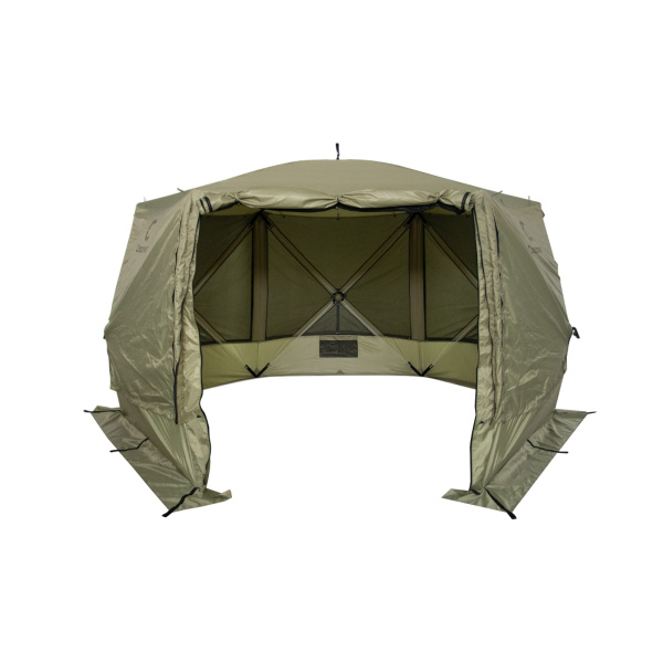Шатер "СЛЕДОПЫТ" быстросборный, 6 стен, 3,35х3,85 м, h-2,25 м, S по полу 9,3 кв.м ОЛИВА