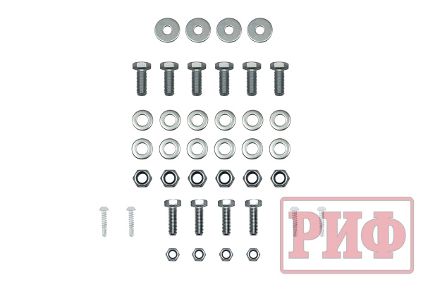 Бампер РИФ силовой задний УАЗ Хантер с площадкой под лебедку и фонарями, лифт 65 мм