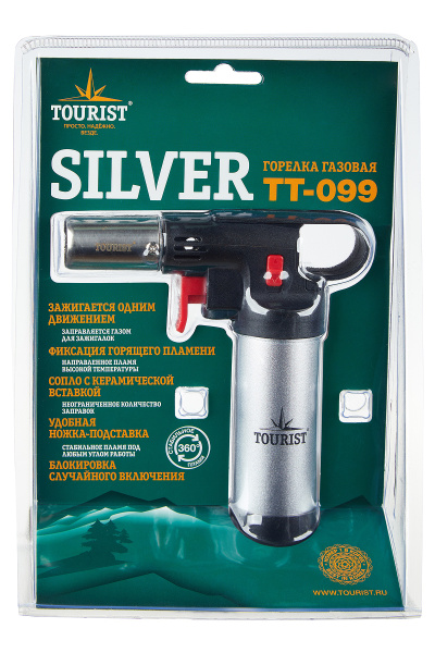 4 Резак газовый TOURIST SILVER с пьезоподжигом и возможностью перезаправки