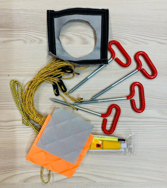 Палатка зимняя (220*220*215) оранжевая с серым